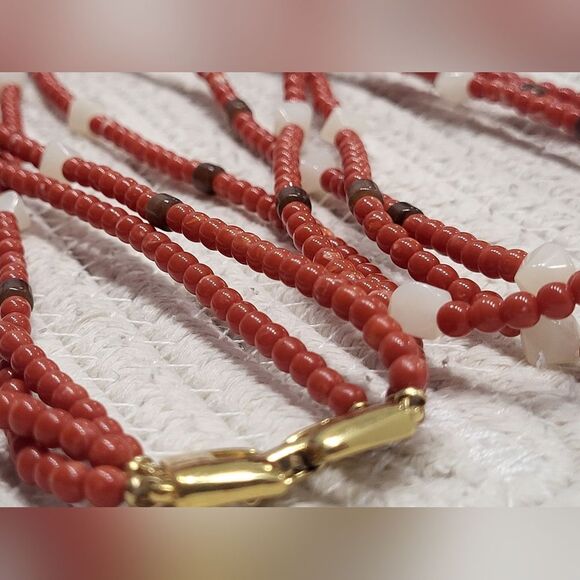 Monet beaded tripple stranded long necklace - Picture 8 of 10